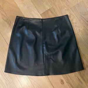 Z Supply Faux Leather A-Line Skirt